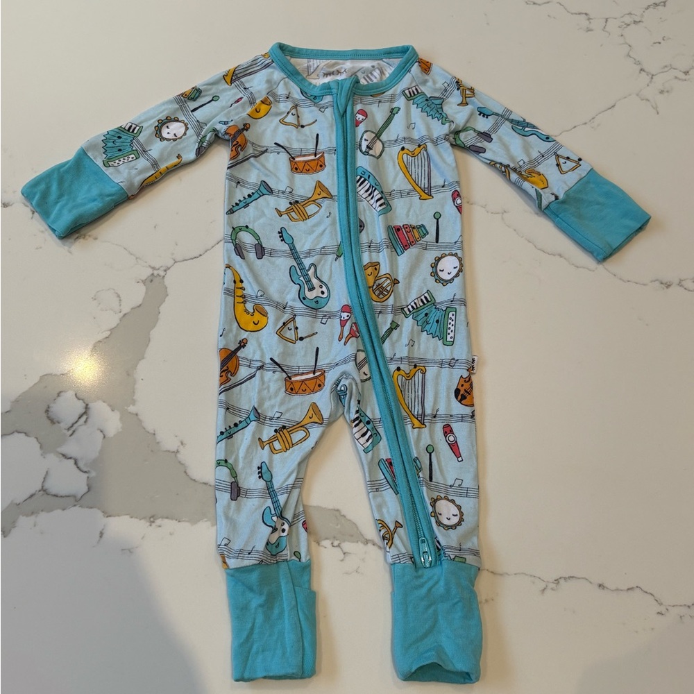 Little Sleepies Bamboo Musical Instrument/Play Along Footie Romper PJ Newborn